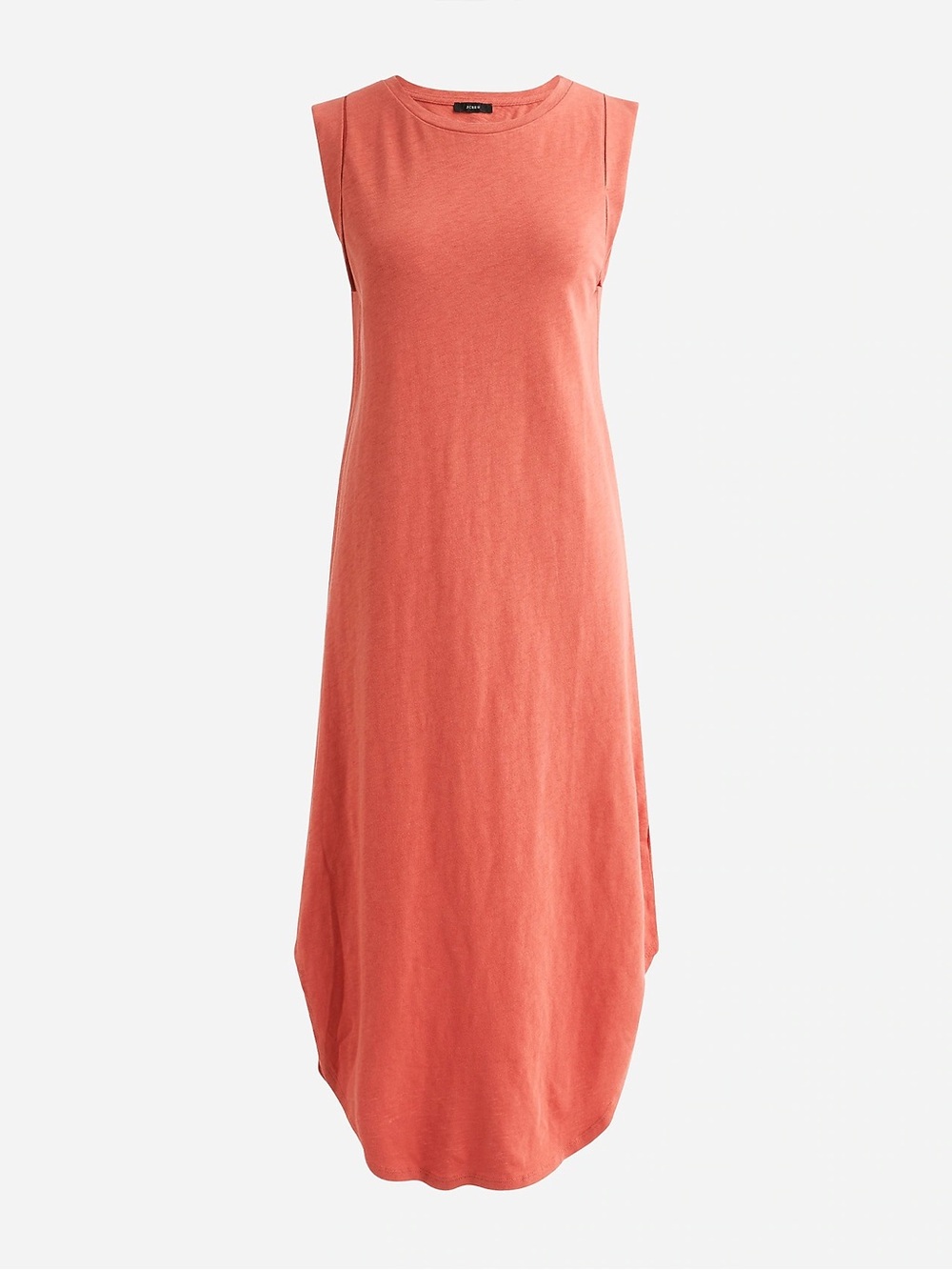 J Crew Sleeveless Slub Cotton Midi Dress
